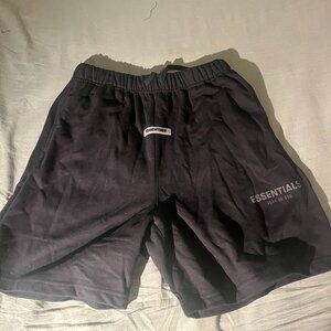 essentials black shorts